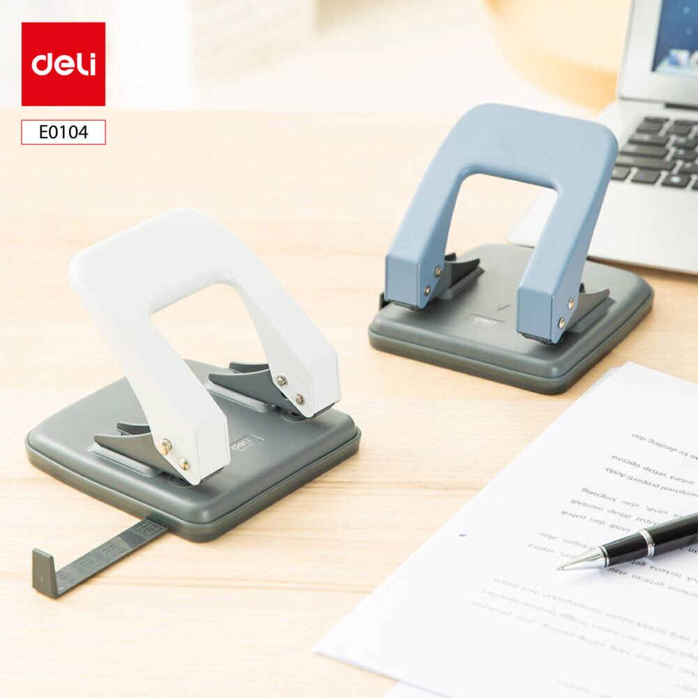 E0104-0 ديلي ثقابة أوراق بتصميم معدني أمن - قطر الثقب 8مم بإستطاعة 35 صفحة - ألوان مختلفة E0104